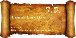 Thomas Dorottya névjegykártya
